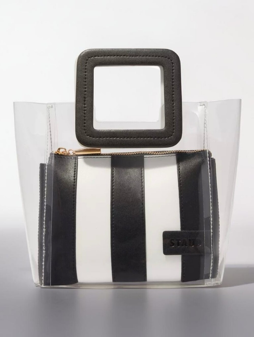 STAUD Mini Shirley Tote Bag ▪︎ 2 Piece ▪︎ Black&White